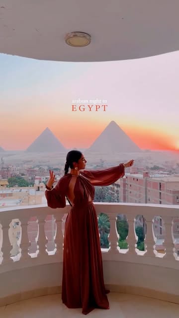 follow @aureliestory for more unique travel inspo 🫶 location: Airbnb in Giza, Egypt dress: @revolve #revolveambassador