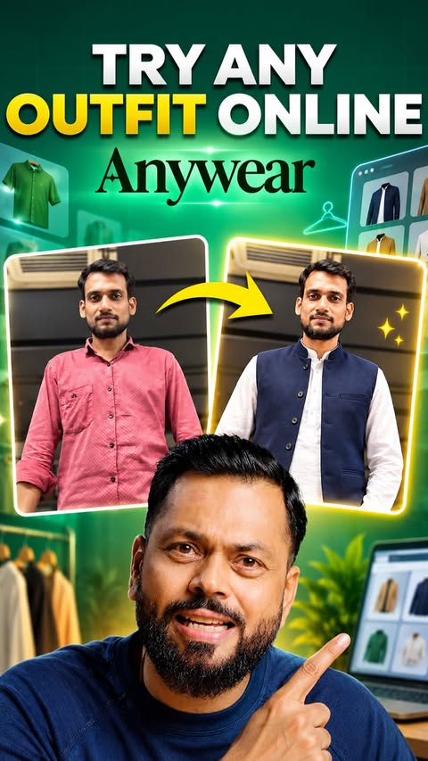 Online Shopping Hack 🔥 Comment “TRY ON” and we’ll DM you this viral Chrome Extension link. Share this reel with your friends. [Clothes Try Chrome Extension, Anywear, Virtual Try-On, AI Fashion, Virtual Shopping, Vira…