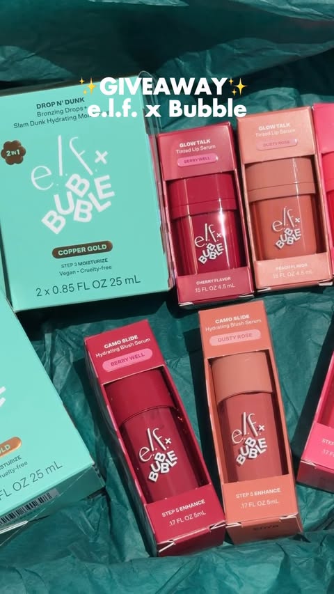 CLOSED: Congrats to our winners @isabellaa_allenn & @carissaaarose! #GIVEAWAY: We just glow together! ✨ Now, it’s your turn! 👀 We’re giving TWO lucky winners the chance to win their very own @elfcosmetics x @bubble P…