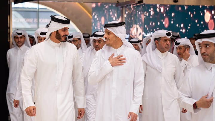 في افتتاح النسخة الـ22 من معرض الدوحة للمجوهرات والساعات.