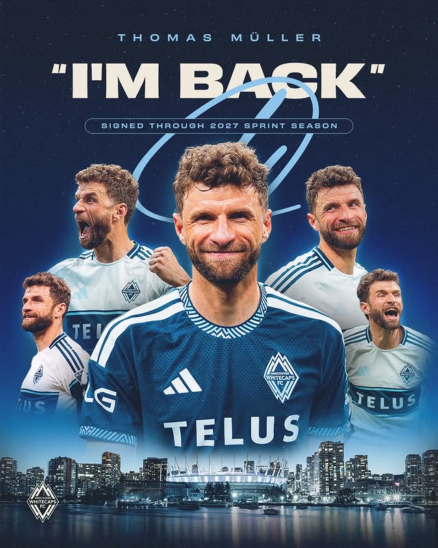 𝐑𝐀𝐔𝐌𝐃𝐄𝐔𝐓𝐄𝐑 𝐄𝐗𝐓𝐄𝐍𝐃𝐄𝐃 🖌️🇩🇪 We have extended German legend Thomas Müller through the 2027 MLS Sprint Season!! 👏 📰 | Link in bio #VWFC