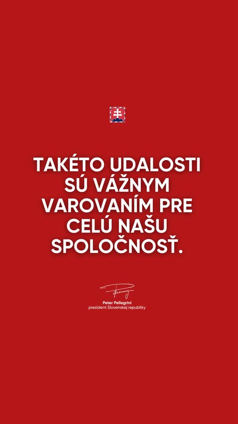 Je mi nesmierne ľúto tragickej udalosti na základnej škole v Staškove. Myslím na rodinu a blízkych tragicky zosnulej pani učiteľky a vyjadrujem im úprimnú sústrasť. Takéto udalosti sú vážnym varovaním pre celú našu sp…