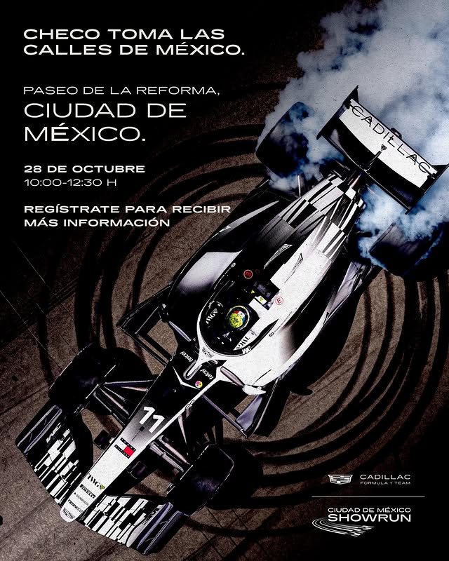 Checo toma las calles de la Ciudad de México este 28 de Octubre. Regístrate para recibir más información a través del enlace en nuestra biografía. - A return like no other. Checo takes the streets of Mexico City on Oc…
