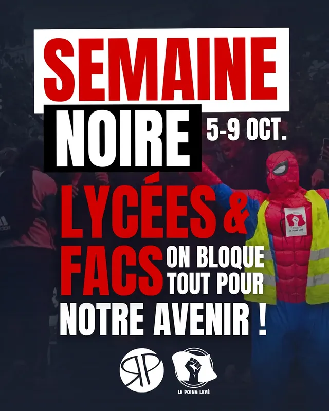 🔴 LES ÉTUDIANTS REJOIGNENT LE MOUVEMENT LYCÉEN, ON ORGANISE UNE SEMAINE NOIRE DE BLOCAGES ET DE MOBILISATIONS ! Face à la répression, les étudiants de dizaines d’universités ont bloqué leurs facs en solidarité. Plusi…