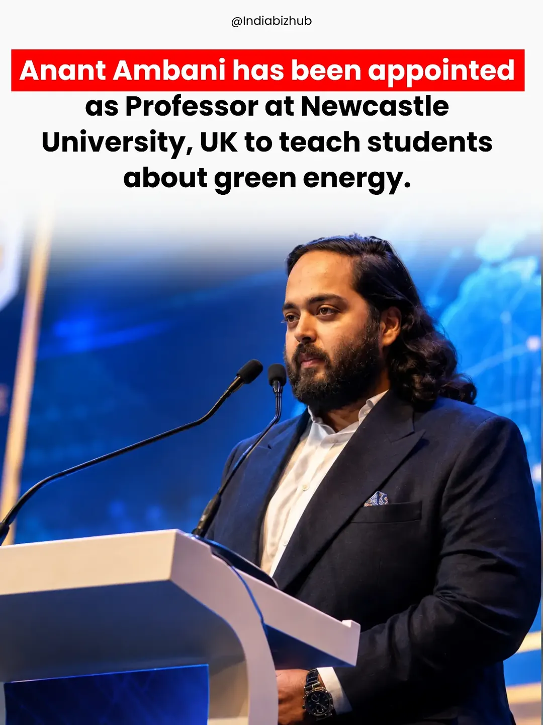 🌱🇮🇳 ANANT AMBANI IS NOW A PROFESSOR OF PRACTICE IN SUSTAINABILITY IN THE UK! Anant Ambani has been awarded a Professorship of Practice in Sustainability by Newcastle University, UK. The university says the appointm…