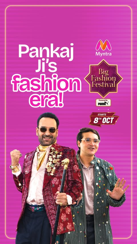 Spent all that time practising with @pankajtripathi to turn him into a fashion icon… Only to realise @myntra already knew he was the perfect THREE-pathi. 😂 🔥 This was definitely a 10/10. No notes. Myntra Big Fashion…