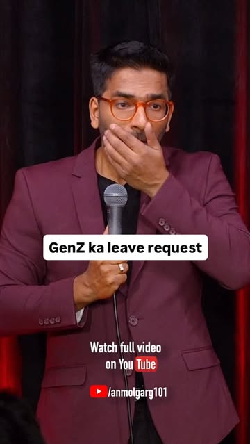 What is the weirdest GenZ leave request that you have heard!? Comments mai batao! [Genz leave request, Genz don’t lie, GenZ Focuses on mental health, Genz at workplace, Genz in corporate, standup comedy, standup comed…