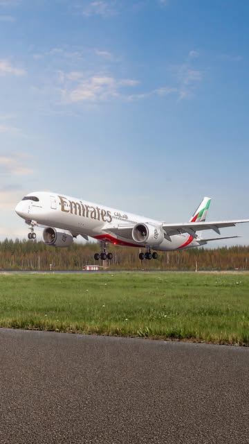 Helsinki, we've arrived. 🇫🇮 Our A350 touches down in Finland's capital for the first time. #Emirates #FlyBetter