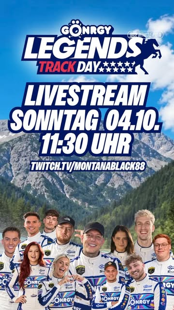 Schnellster Stream des Jahres! Sonntag 04.10. ab ca. 11:30 Uhr twitch.tv/montanablack88 @montanablack @zarbex @twenty4tim @pietrolombardi @visca96barca @willibanner @bildertime @blackout @kimschiele @anica @sophia.thi…