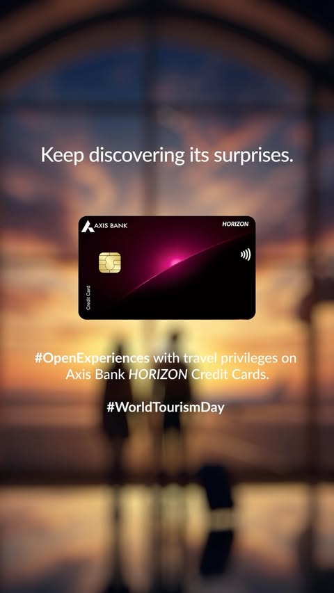 The world keeps breaking its own rules to surprise you. Keep discovering them, with travel privileges on Axis Bank HORIZON Credit Card. Apply now. Link in bio. #OpenExperiences #WorldTourismDay #AxisBank