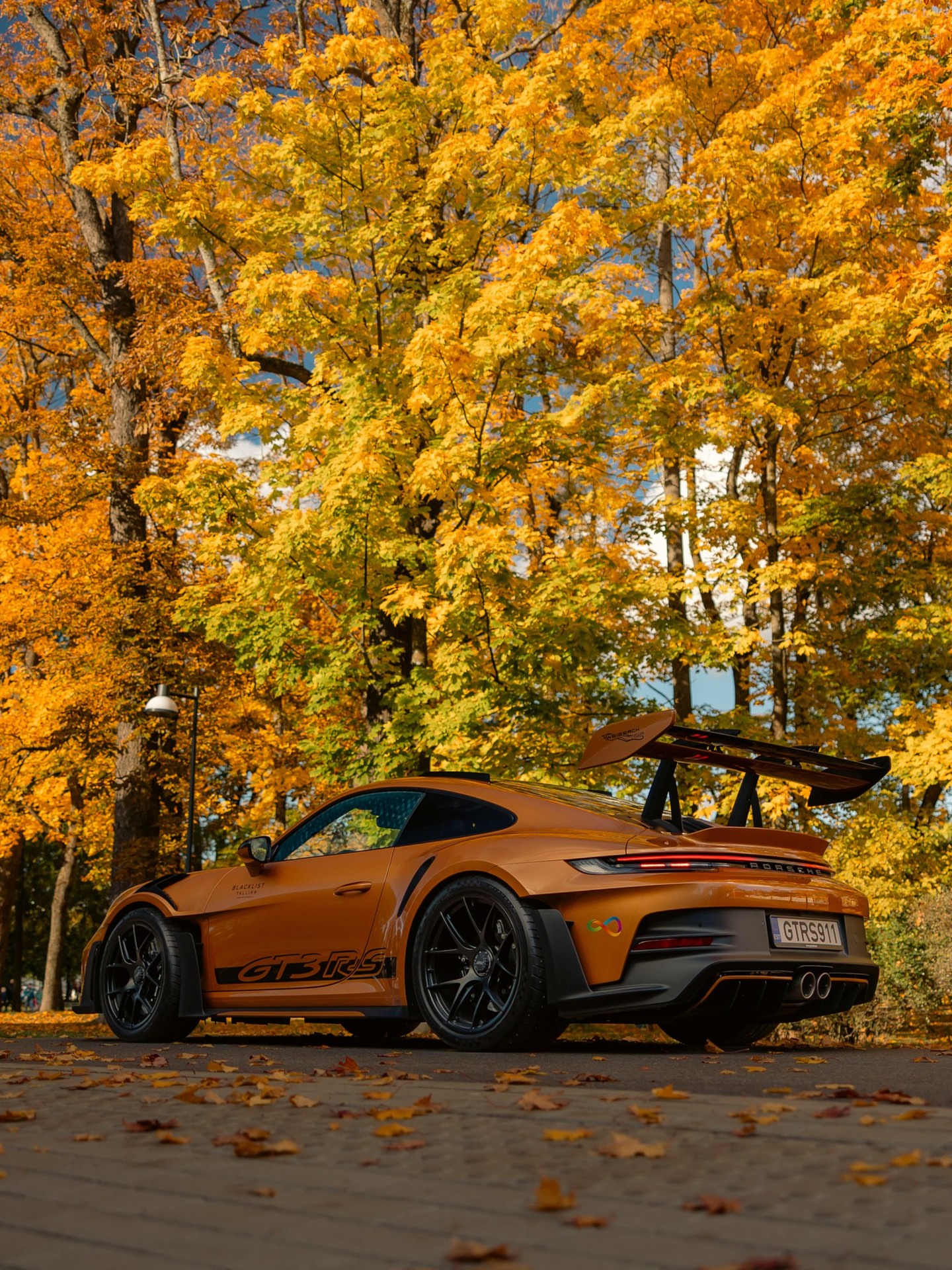 Changing seasons. 🧡 📸 @edmondmallphotography 🚙 @gtrs911_infinity #PorscheMoment __ 911 GT3 RS (WLTP): Fuel consumption combined: 13.2 l/100 km; CO₂ emissions combined: 299 g/km; CO₂ class: G; Status 09/2026