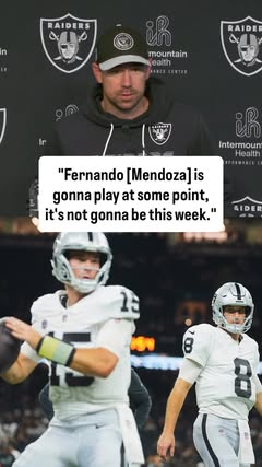 Raiders HC Klint Kubiak names Kirk Cousins the starting QB vs. the Jets.