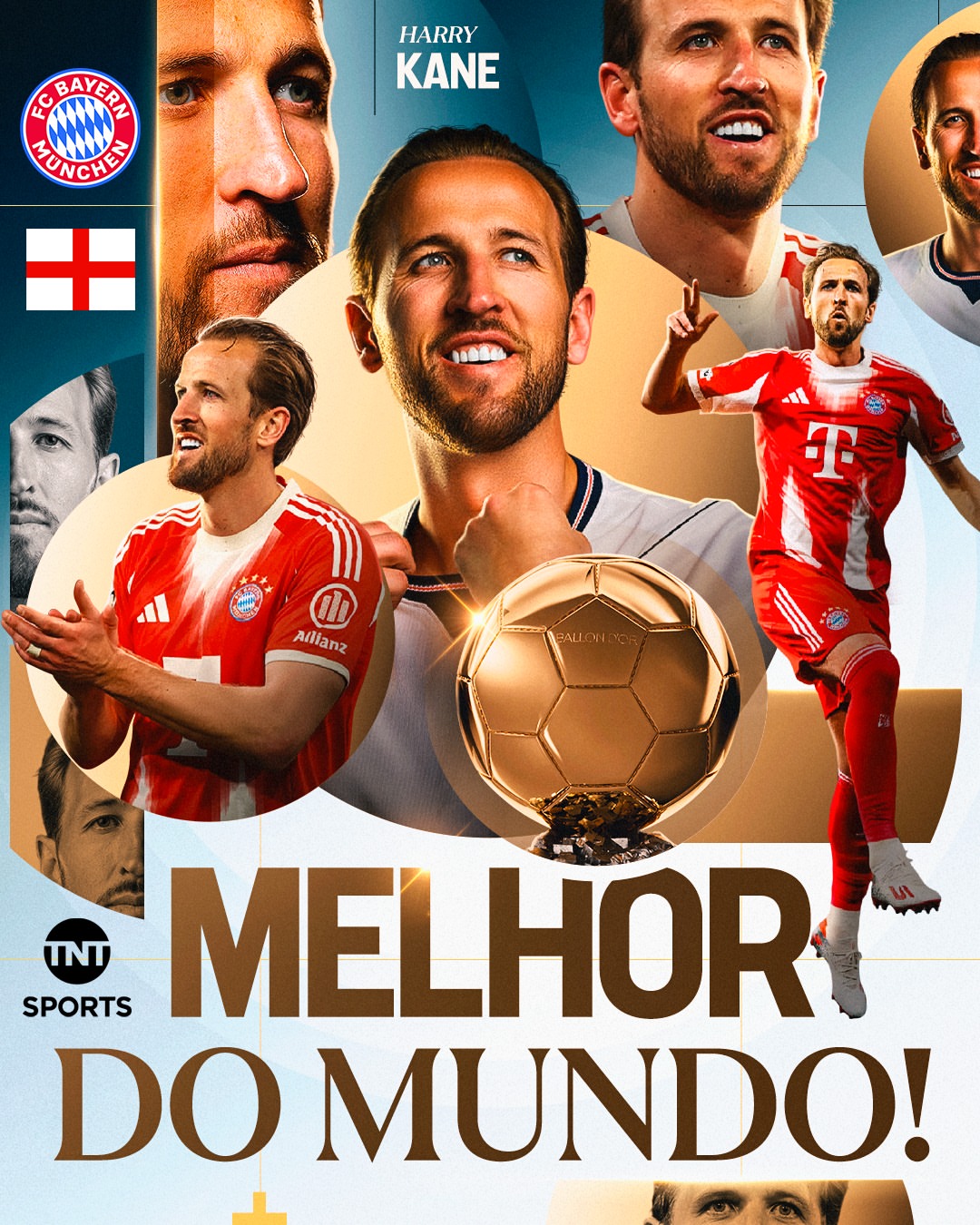 🚨 AGORA É OFICIAL: A BOLA DE OURO É DE HARRY KANE!!!! ⚽🏆🏴󠁧󠁢󠁥󠁮󠁧󠁿 O craque inglês foi eleito o MELHOR JOGADOR DO MUNDO na edição de 2026! Merecido? #MFM #BolaDeOuro