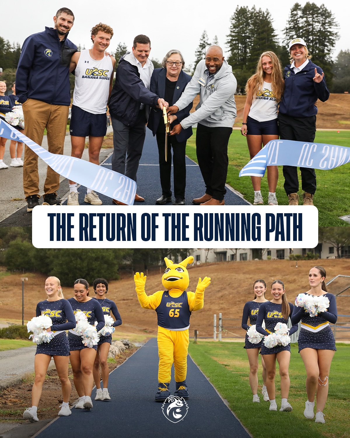 Ready, set, run! 🏃‍♀️🏃 UC Santa Cruz Athletics and Recreation is proud to announce the official opening of our Upper East Field Running Path! The renovation was made possible through an anonymous donation that conti…