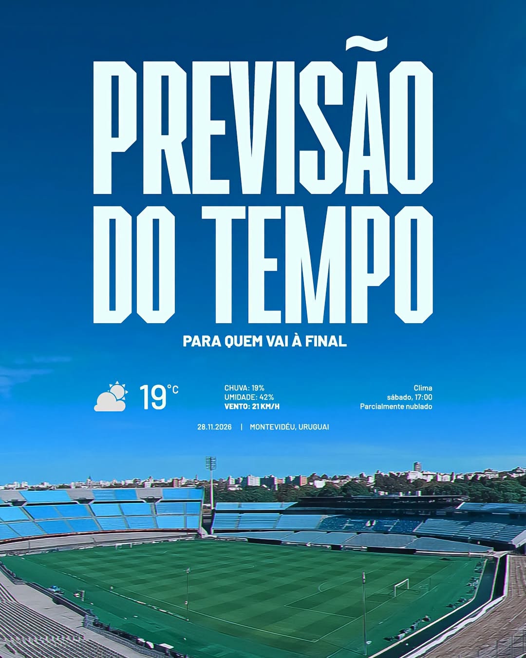 Que os bons ventos soprem novamente a nosso favor em Montevidéu. Bora pra final, #FamíliaPalmeiras! 🍃💨