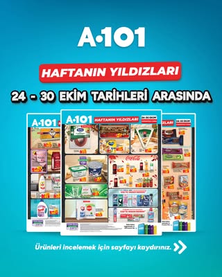 Haftanın Yıldızları | 24 - 30 Ekim tarihleri arasında A101’lerde, A101 Kapıda’da ve A101 Ekstra’da! . . #haftanınyıldızları #peynir #deterjan #sucuk #içecek Ürün stokları satış noktasına göre farklılık gösterebilir. M…
