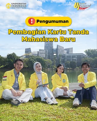 Halo, Sobat UI! 👋 Kabar baik untuk mahasiswa baru Universitas Indonesia angkatan 2026! Pengambilan Kartu Tanda Mahasiswa (KTM) sudah dapat dilakukan mulai 26 Oktober 2026 untuk mitra Bank BNI, BRI, BTN, dan BSI, sert…