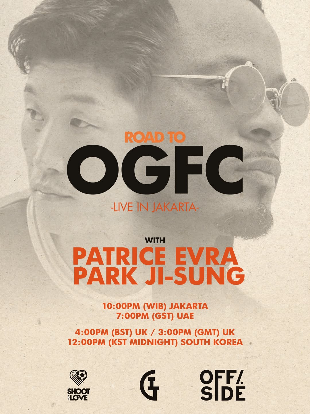 Two legends. One game. No borders. Patrice Evra and Ji-sung Park are linking up LIVE as we hit the road to OGFC. Old teammates. New conversations. Same love for the game. 🎥 Streaming LIVE on KICK 📍 Jakarta, Indonesi…