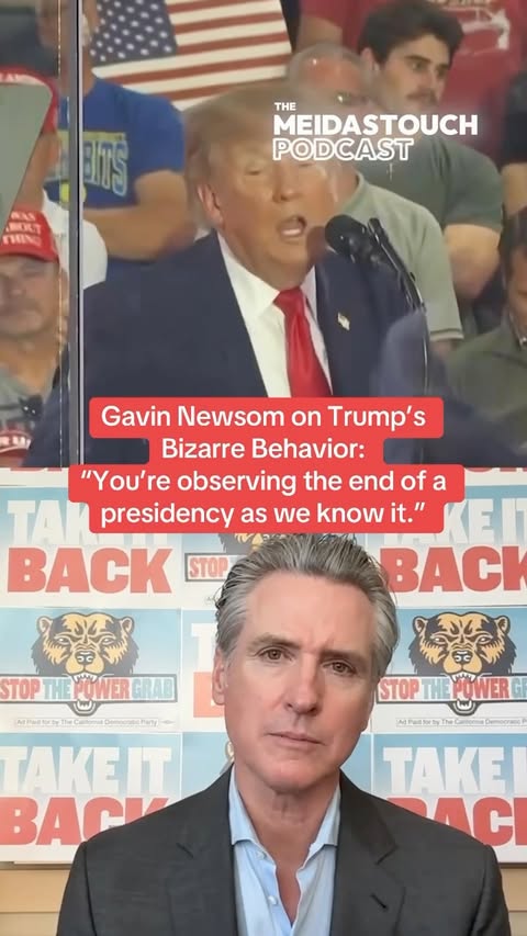 Gavin Newsom on Trump’s Bizarre Behavior: You’re observing the end of a presidency as we know it. His time is up. People around him are starting to jump ship. You saw the act of desperation with Alaska. It’s the begin…
