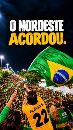 O NORDESTE ACORDOU! ❤️ DOMINGO É DIA DE MUDANÇA. E A MUDANÇA É 22! 🫵🏼🇧🇷