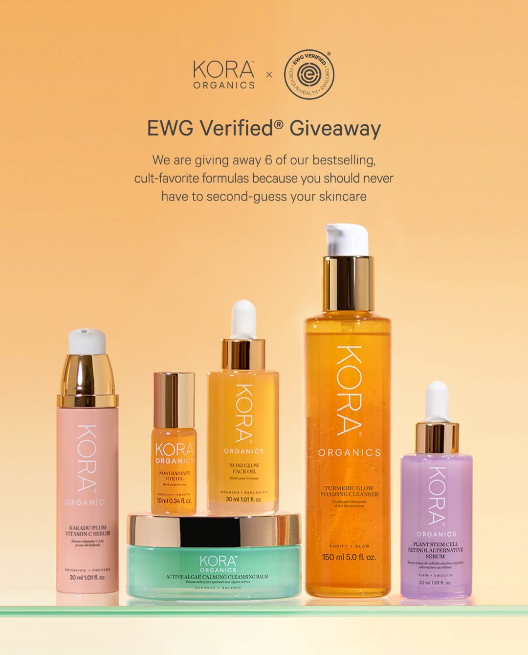 GIVEAWAY 🌿 At KORA, we believe what you put on your skin matters, which is why we’re proud to offer EWG Verified® products that meet rigorous standards for ingredient transparency and safety. We’ve teamed up with @ew…