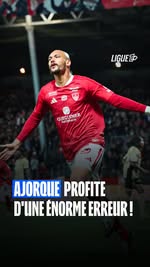 😨 𝗟𝗔 𝗚𝗥𝗢𝗦𝗦𝗘 𝗕𝗢𝗨𝗟𝗘𝗧𝗧𝗘 ! Quelle énorme erreur de Yehvann Diouf, Ludovic Ajorque est à l’affût pour ouvrir le score pour @stadebrestois29 ! #SB29OGCN #ligue1plus