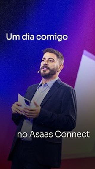 Vamos passar um dia comigo sendo host de um evento? No @asaasconnect , o palco é só uma parte da experiência. Antes de tudo começar, tem camarim, alinhamento, roteiro, preparação, frio na barriga e muita gente trabalh…