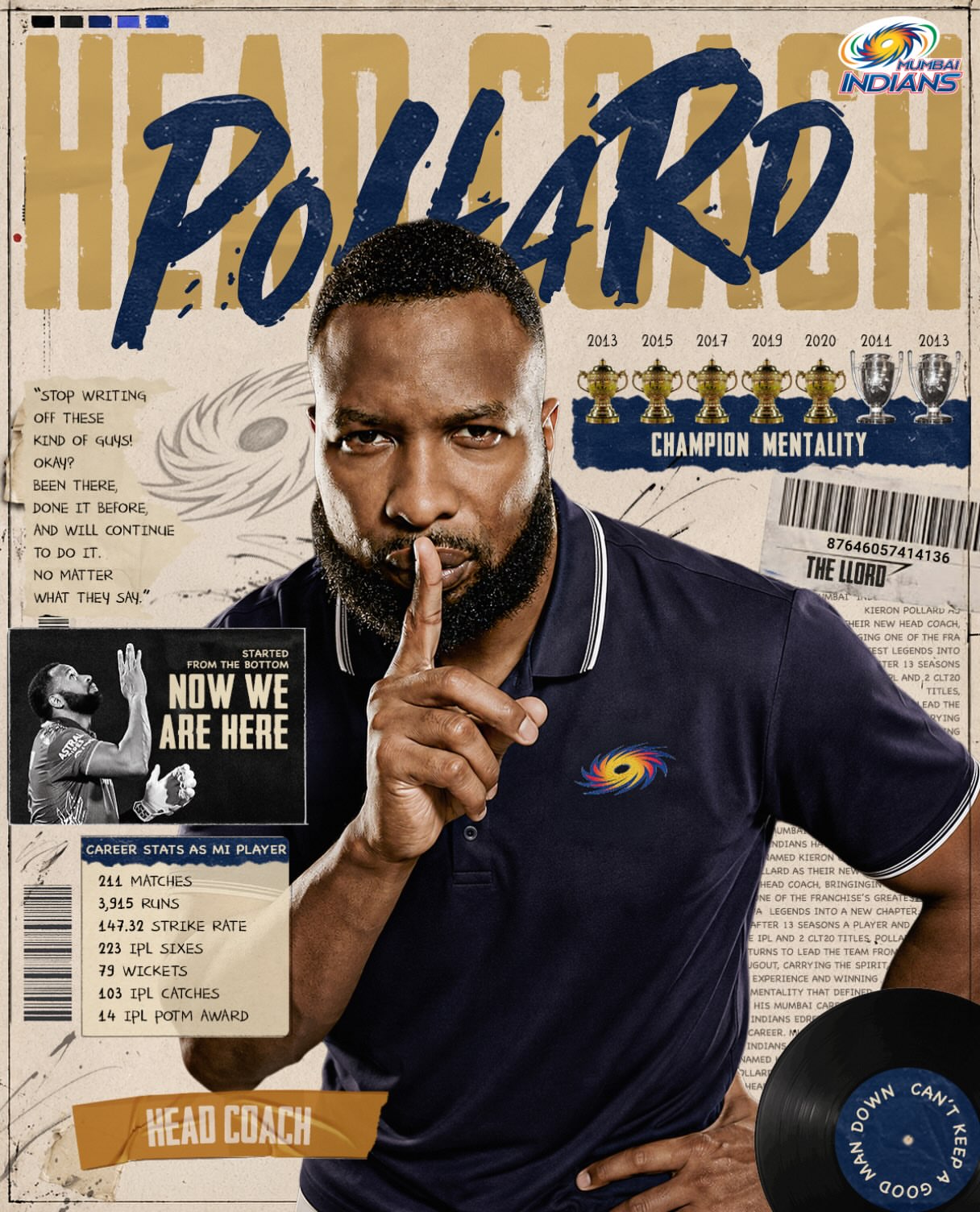 Mumbai Indians elevate Kieron Pollard as Head Coach A defining figure in MI’s success, the remarkable 16-year association of Kieron Pollard within the #OneFamily enters a new chapter. His leadership will be rooted in …