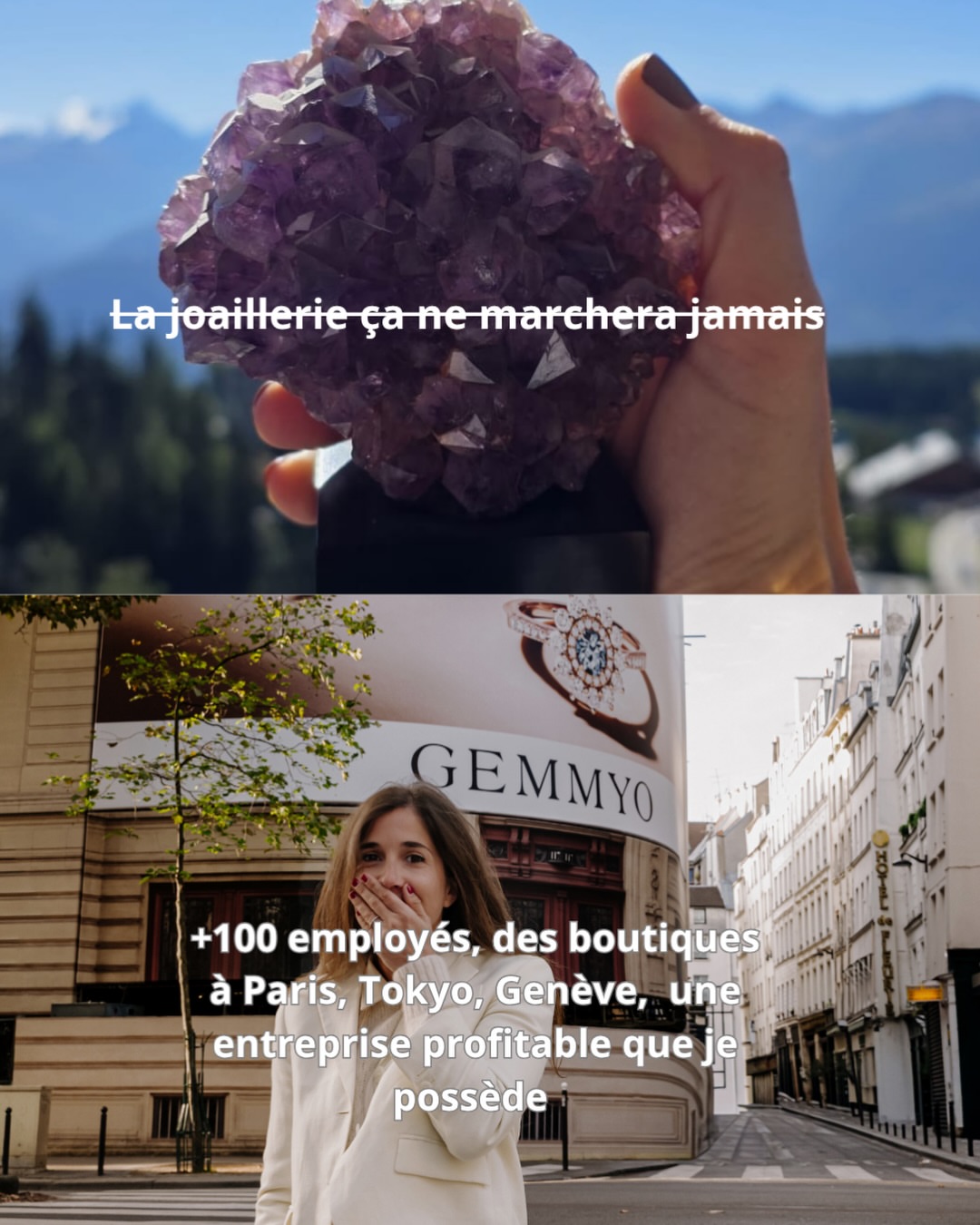 Si j’avais écouté tous ces conseils je n’en serai pas là… Fais toi confiance travaille dur et écoute tes instincts c’est comme cela que tu trouveras ta voie ❤️