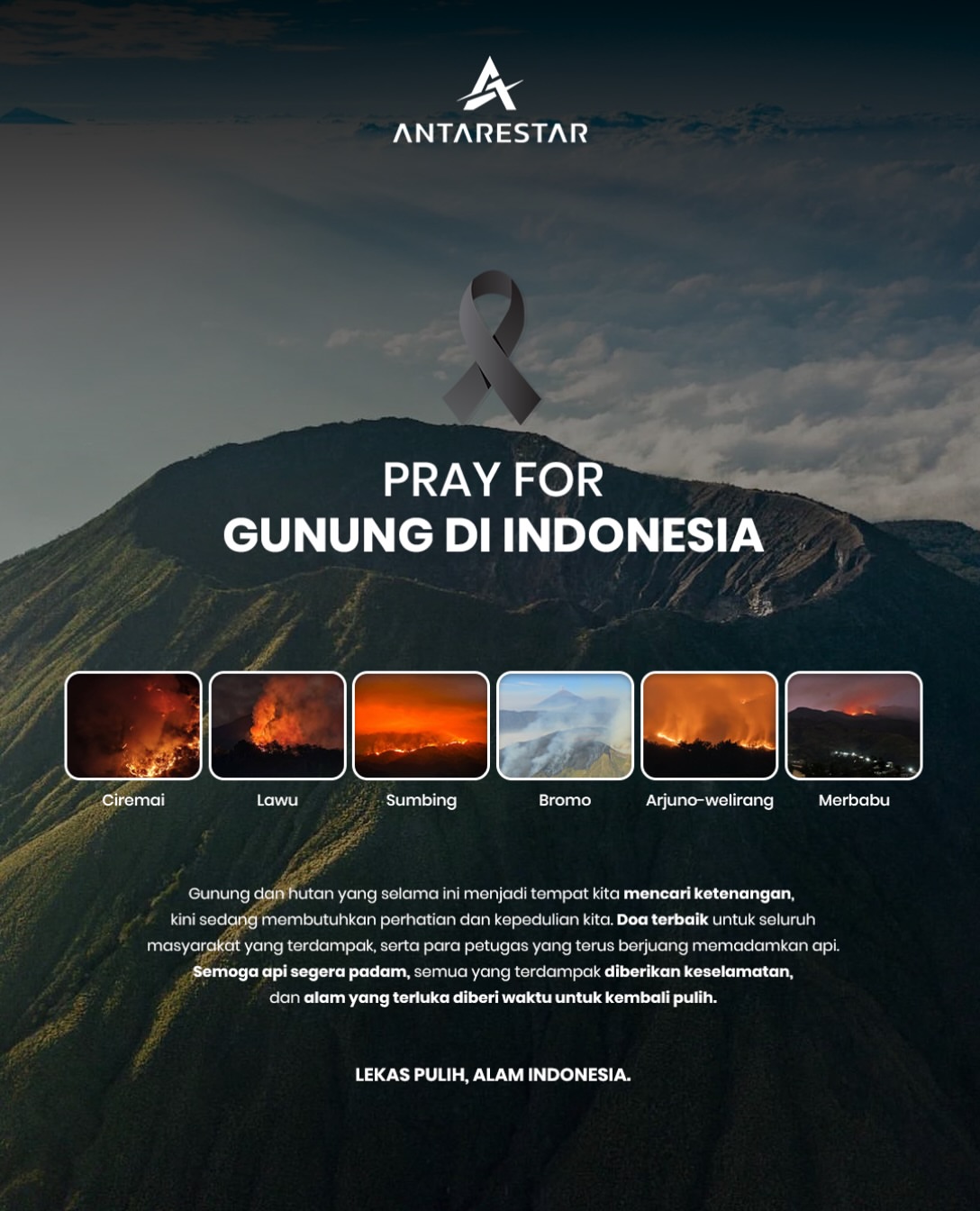 doa terbaik untuk seluruh masyarakat yang terdampak🤍 Lekas pulih, Indonesia🍃 #gunung #antarestar