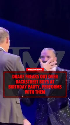 🚨 Drake was very much in his feelings as he discovered that the Backstreet Boys would be performing at his 40th birthday ... and video shows him totally geeking out while singing alongside the legendary boy band.