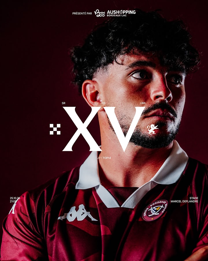 𝑪𝒐𝒎𝒑𝒐 🗞️ Découvrez l’équipe qui affrontera le @staderochelais demain au stade Marcel-Deflandre présentée par le @ccbordeauxlac ! 🔥 Match à suivre à 21h05 sur @canalplusrugby 📺 #SRUBB @top14rugby