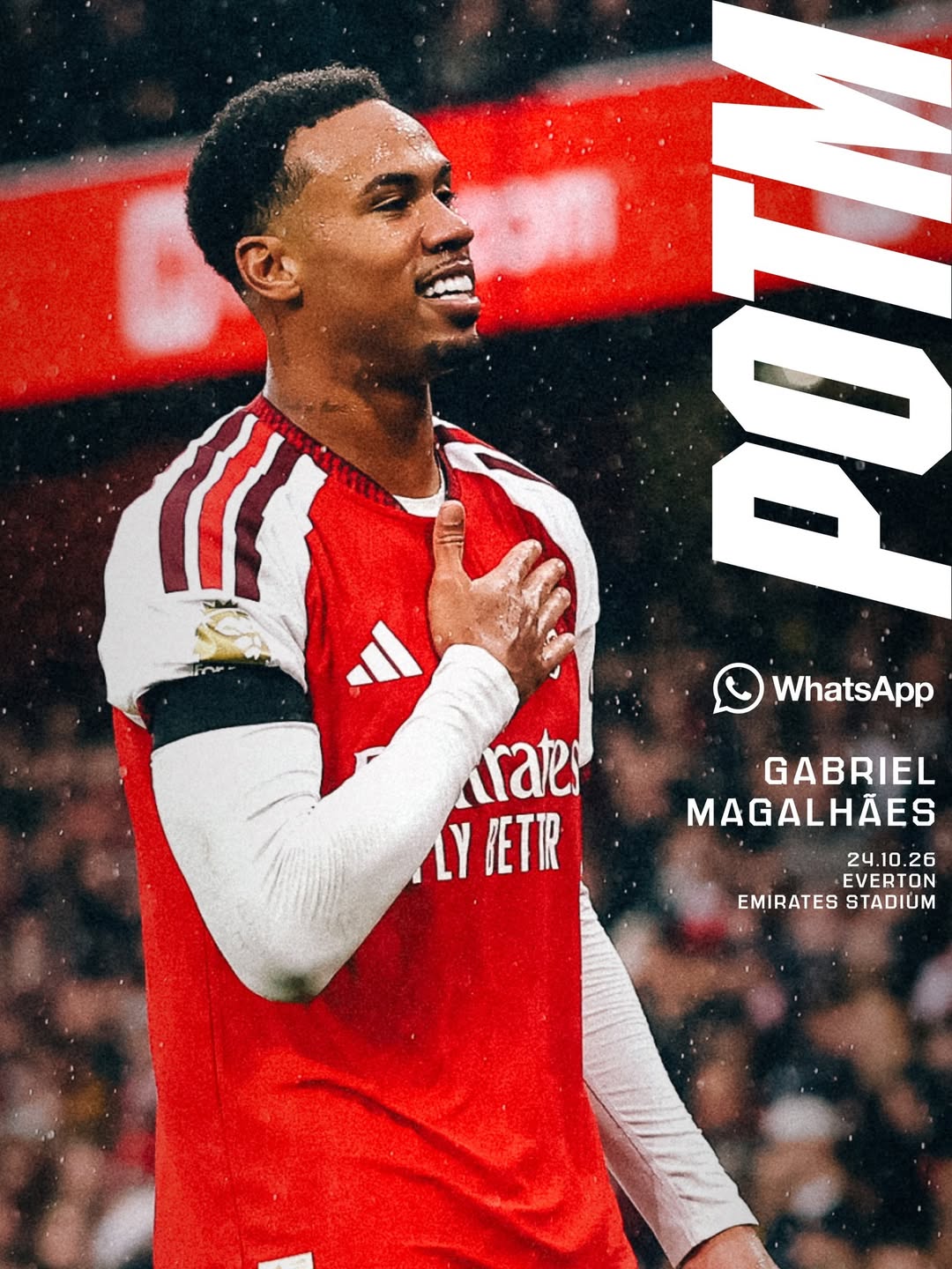 A towering display 💪⁣ ⁣ This afternoon's Player of the Match, as voted for by you, is Big Gabi 🏅⁣ ⁣ 🤝 @WhatsApp