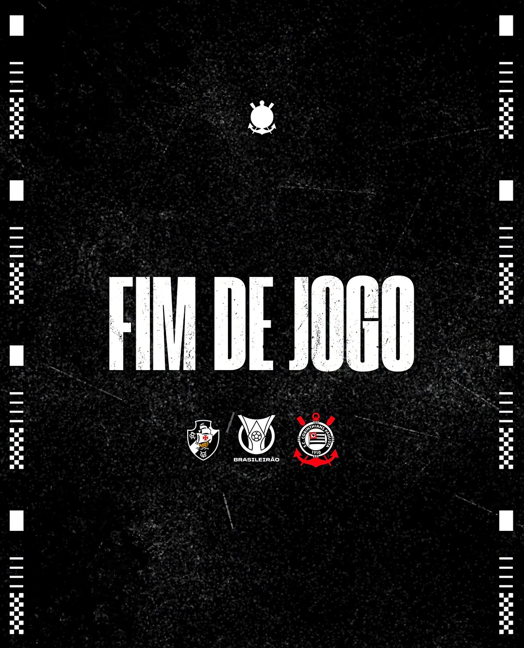 Fim de jogo. Vasco da Gama 3 x 2 Corinthians.