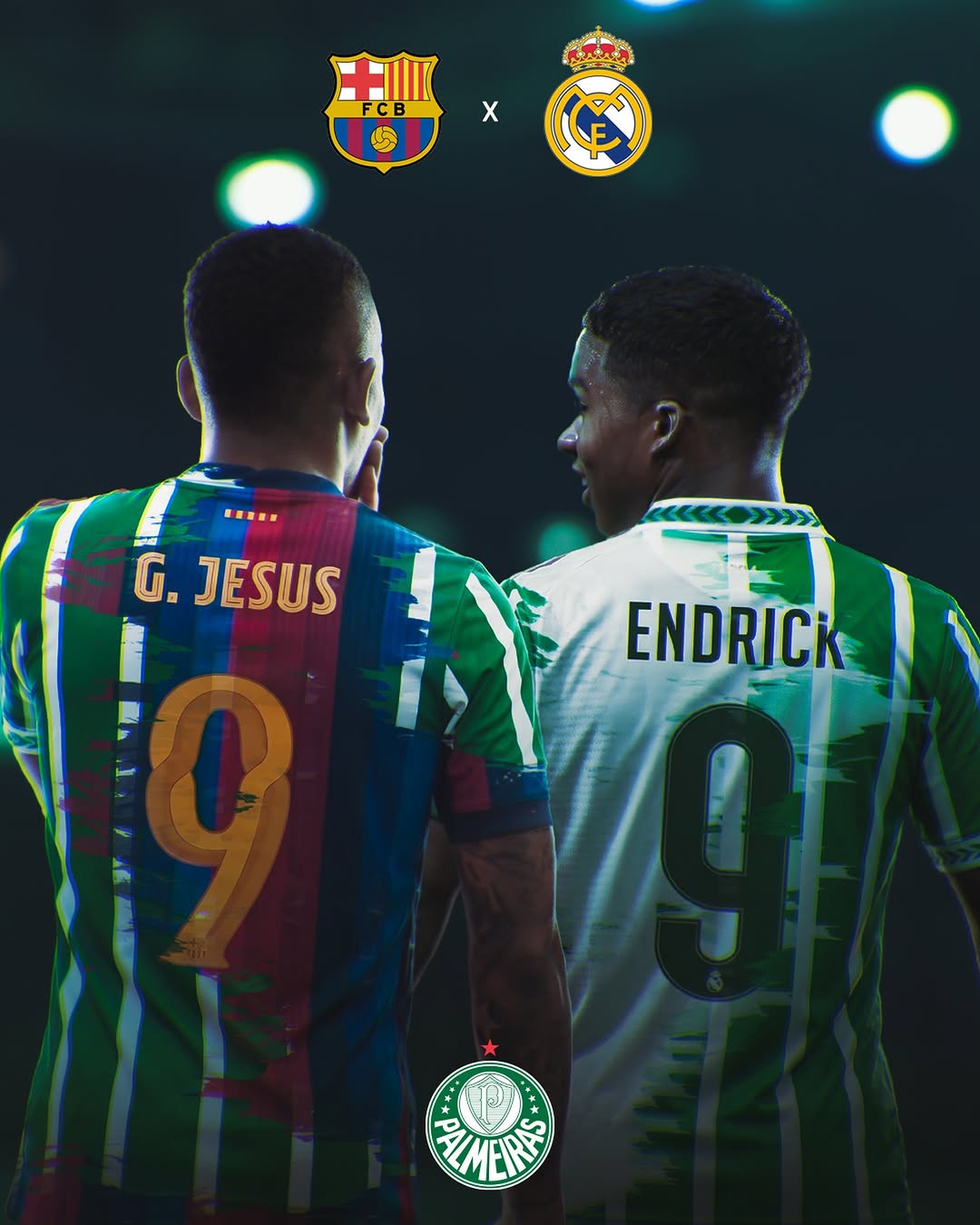 🇧🇷 Dois camisas 9 em dois dos maiores clubes do mundo. Duas #CriasDaAcademia entram em campo no #ELCLÁSICO de hoje! 🟢⚪ 🇬🇧 Two No. 9s at two of the world’s biggest clubs. Two #CriasDaAcademia take the field in tod…