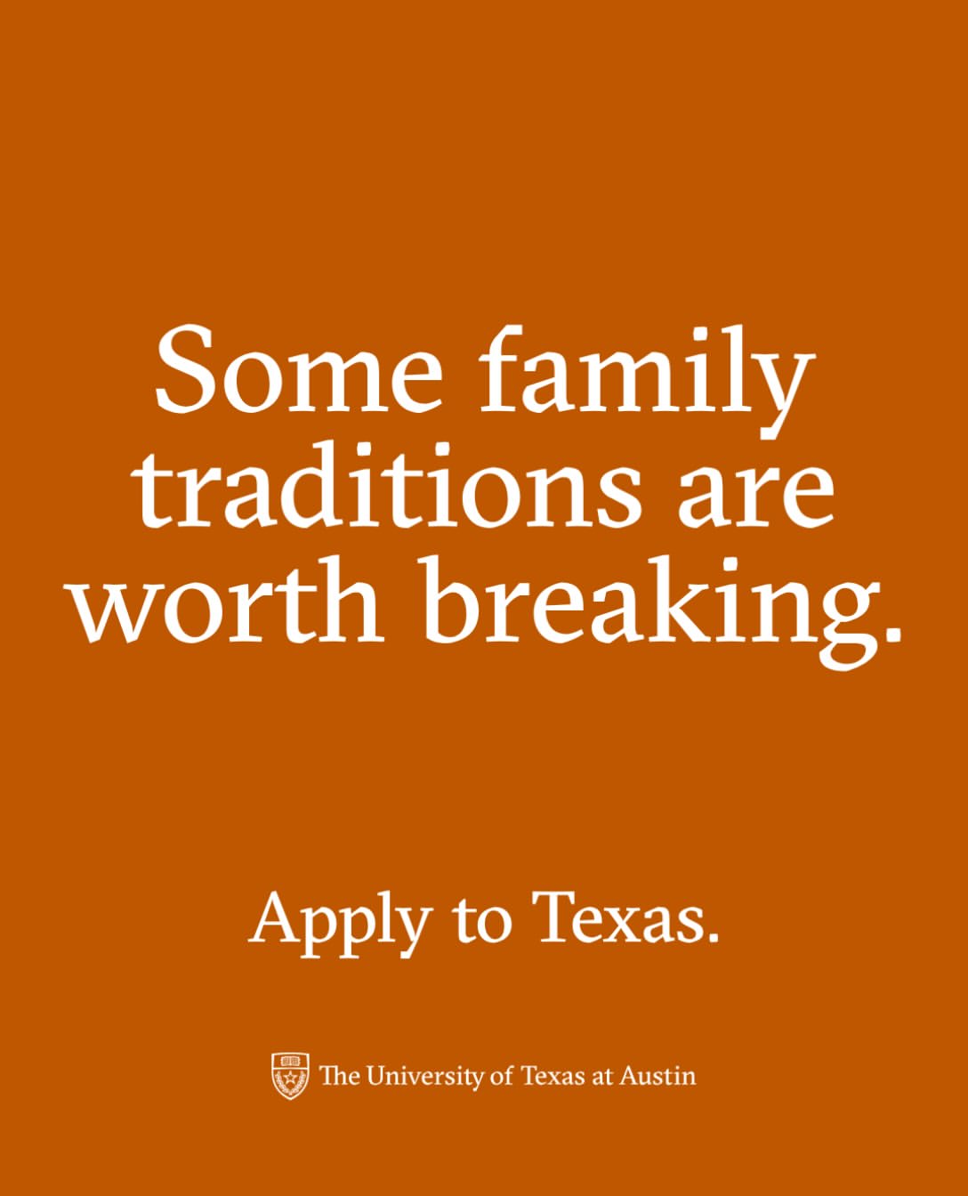 Archie and Eli Manning wore red and navy. But when it was Arch’s turn, he rebelled against the family tradition and chose burnt orange and white. 🧡 Some family traditions are worth breaking. Start your own at Texas. …