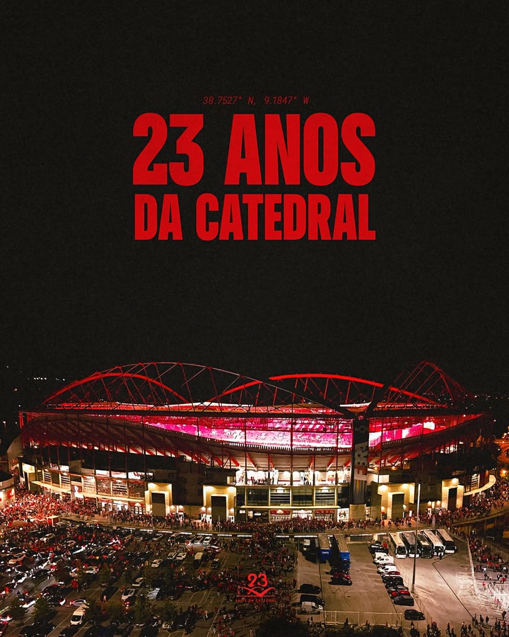 23 anos de histórias, conquistas e paixão. ❤️ A nossa casa. A nossa Catedral. 🏟️🦅
