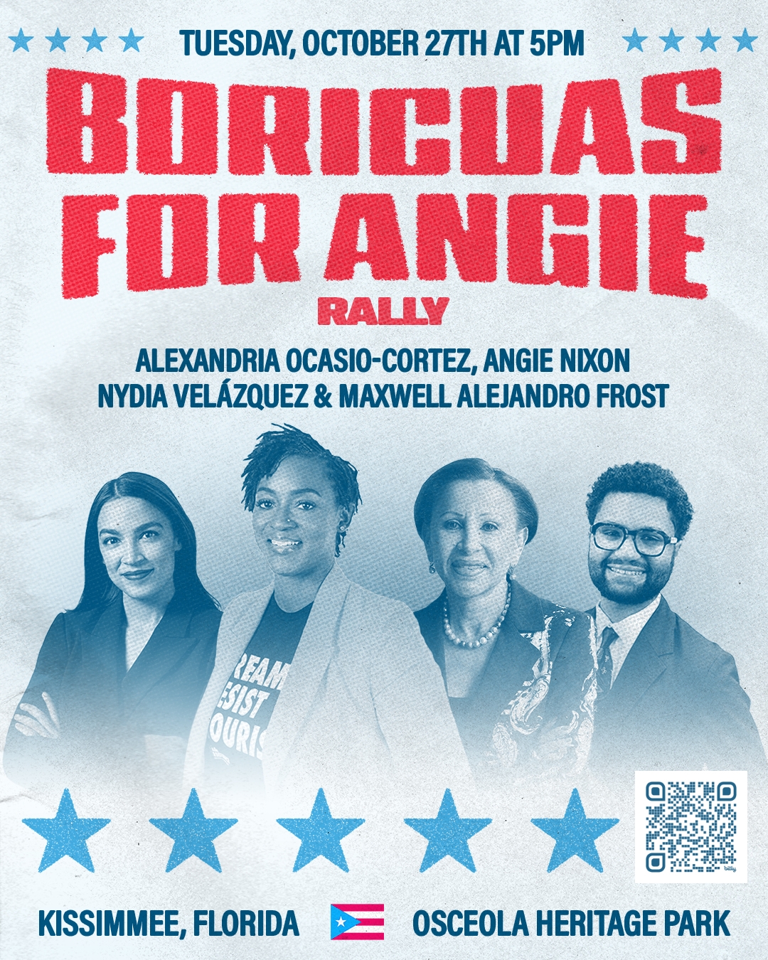 ¡Boricuas, necesitamos su ayuda! Únanse a los congresistas @AOC, @Rep_Velazquez, @MaxwellFrostFL y a mí este martes para levantarnos y luchar por un liderazgo que ponga nuestros derechos por encima de las ganancias co…