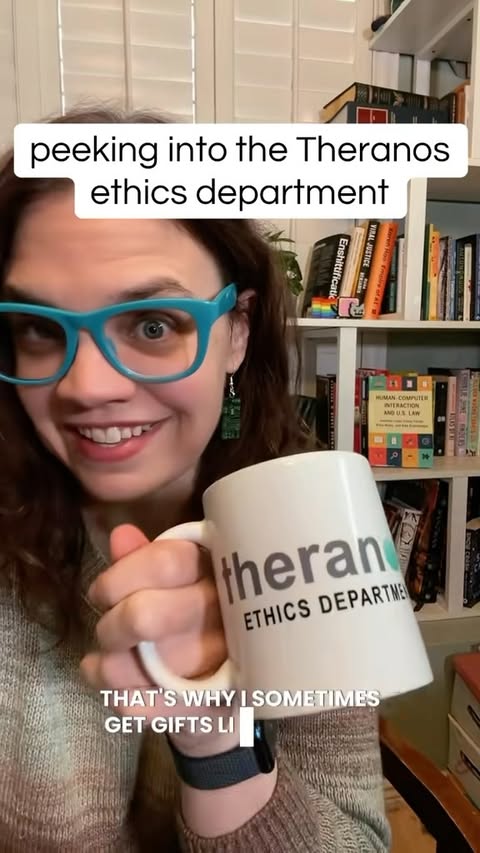 My Theranos / Elizabeth Holmes discussion in my technology ethics classes (because I just went to see You Can See Everything). No spoilers! But also what does a similar kind of utilitarian analysis suggest about gener…