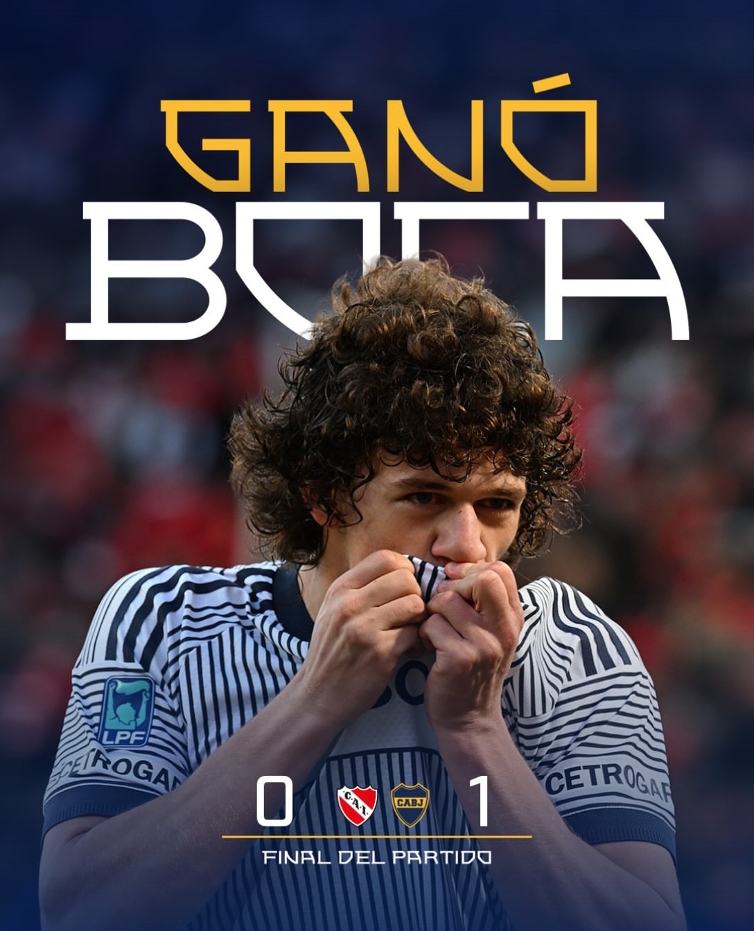 ¡𝗚𝗔𝗡𝗢𝗢𝗢𝗢𝗢𝗢𝗢𝗢𝗢́ 𝗕𝗢𝗢𝗢𝗖𝗔𝗔𝗔! 💪💙💛💙 Independiente 0 - #Boca 1 ☑ Gol: Facundo Herrera #DaleBoca 🔵🟡🔵 #Clausura2026 ⚽️