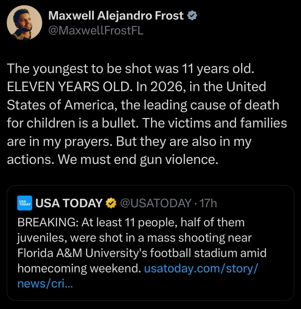 Publicación de Maxwell Frost