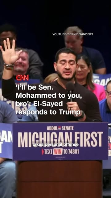 Abdul El-Sayed fired back at Donald Trump after the president attacked the Michigan Democratic Senate nominee over his faith and mocked his name.