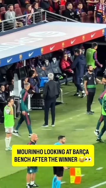 Mourinho just stood there, staring at the Barcelona bench after Mbappé’s winner 😂 El Clásico Mou is back 🤣🔙 🎥 @wlv_s1
