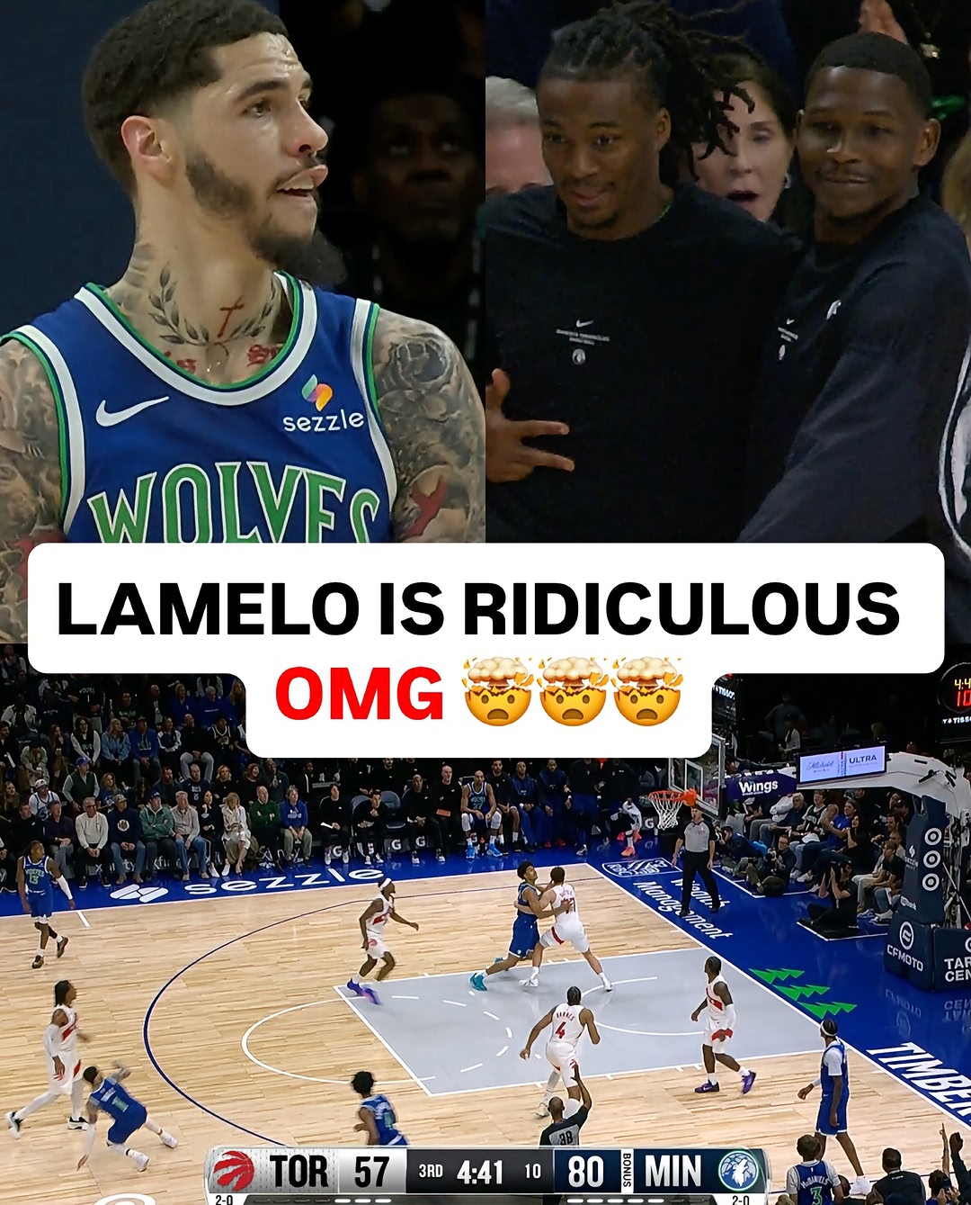 WOLVES LAMELO IS CINEMA. 🍿🍿🔥🔥