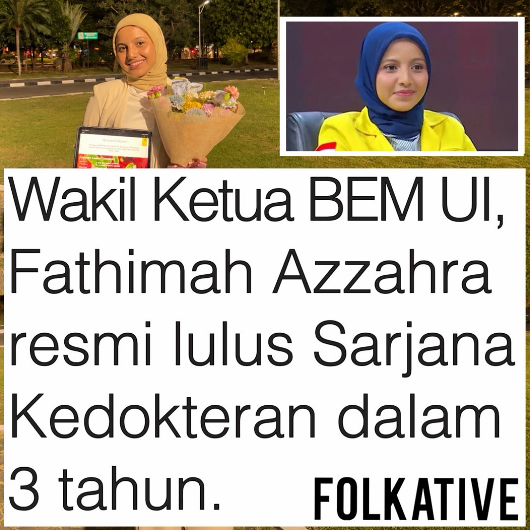 University of Indonesia (UI) Student Executive Board (BEM UI) Vice Chair Fathimah Azzahra has successfully completed her undergraduate medical thesis defense in just three years, while balancing her academic studies w…