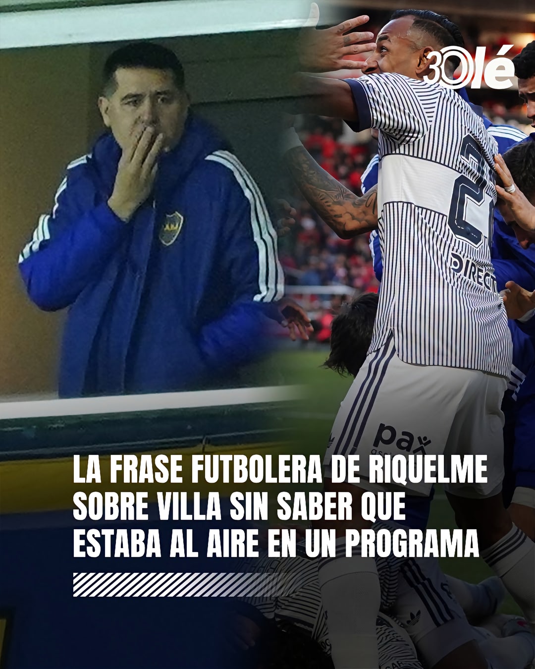 "Nos enteramos que Villa no jugaba y nos quedamos": la frase futbolera que dijo Riquelme, sin saber que estaba al aire, mientras Cascini mantenía una charla telefónica en el canal de AZZ