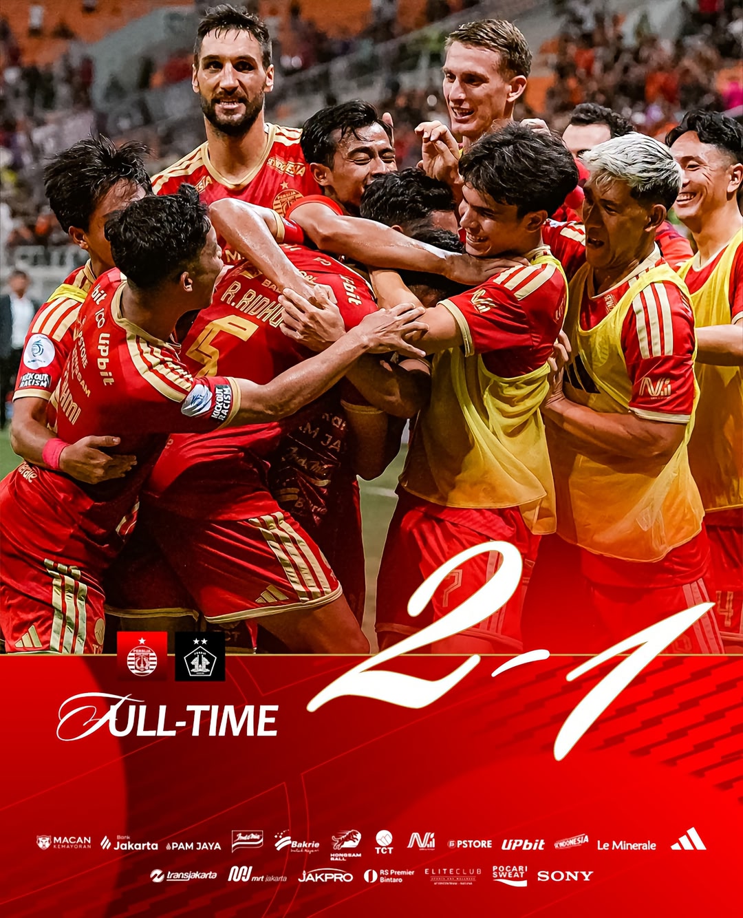 𝐅𝐔𝐋𝐋-𝐓𝐈𝐌𝐄. Persija 2-1 Persik Kediri.❤️ #BRISuperLeague #Persija