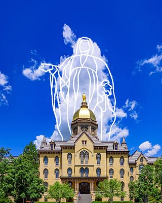 A little Irish imagination for your Monday morning. ☁️ 🖊️ #NotreDame #TheFightingIrish #ND