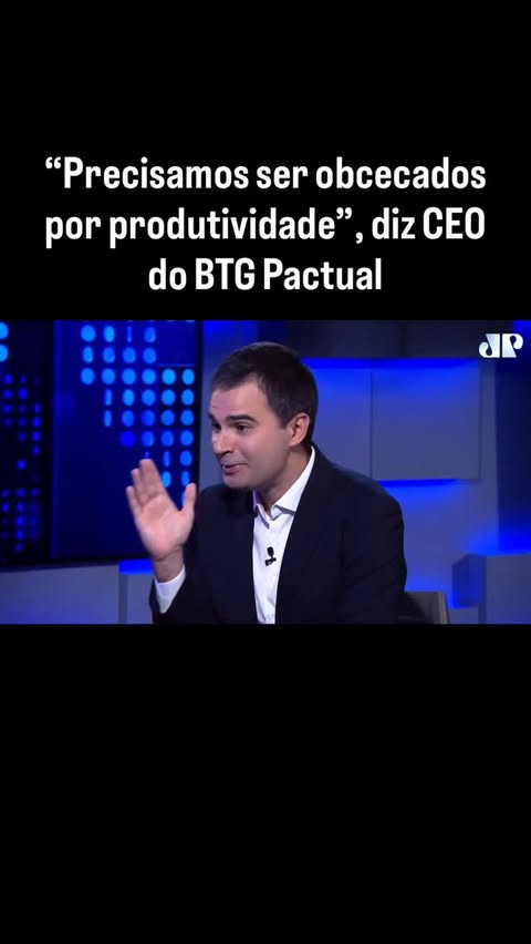 #CEO do BTG Pactual @robertosallouti foi convidado do programa #showbusiness : “Precisamos ser obcecados por produtividade” #business #negocios