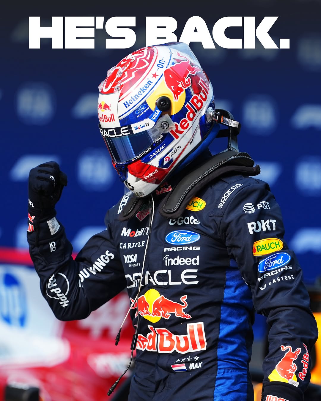 P1. ☝️ #F1 #Formula1 #BahrainGP @maxverstappen1 @redbullracing